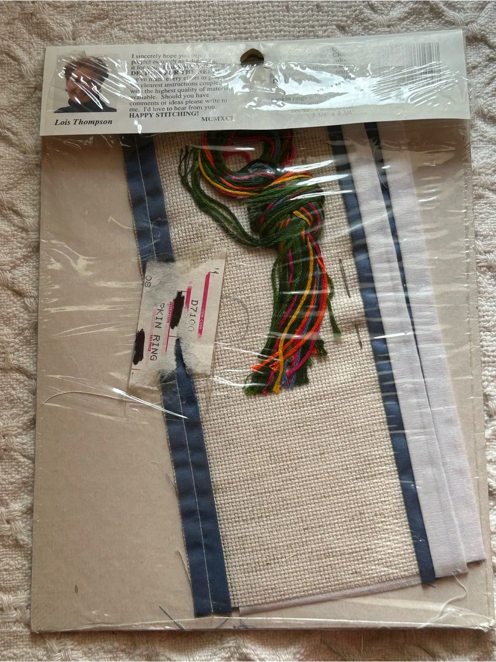 Designs for the Needle Napkin Ring Cross Stitch Kit - Kit #7104 - Complete